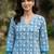 women ethnic motifs printed regular cotton kurta with trousers