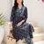 women ethnic motifs printed regular cotton kurta with trousers