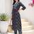 women ethnic motifs printed regular cotton kurta with trousers