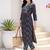women ethnic motifs printed regular cotton kurta with trousers