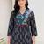 women ethnic motifs printed regular cotton kurta with trousers
