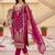 women ethnic motifs embroidered regular kurta with trousers & with dupatta