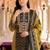 women ethnic motifs printed regular cotton kurta with trousers & with dupatta
