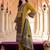 women ethnic motifs printed regular cotton kurta with trousers & with dupatta