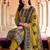 women ethnic motifs printed regular cotton kurta with trousers & with dupatta