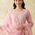women ethnic motifs embroidered regular work kurta with trousers & with dupatta