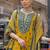 women ethnic motifs printed regular mirror work cotton kurta with palazzos & with dupatta