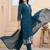 women floral embroidered regular thread work cotton kurta with trousers & with dupatta