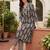 women ethnic motifs printed regular cotton kurta with trousers