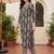 women ethnic motifs printed regular cotton kurta with trousers