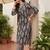 women ethnic motifs printed regular cotton kurta with trousers
