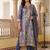 women ethnic motifs regular liva kurta with trousers & with dupatta