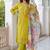 women floral embroidered regular thread work kurta with trousers & with dupatta