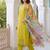 women floral embroidered regular thread work kurta with trousers & with dupatta