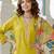 women floral embroidered regular thread work kurta with trousers & with dupatta