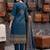 women ethnic motifs printed regular cotton kurta with trousers & with dupatta
