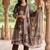 women floral printed regular cotton kurta with trousers & with dupatta