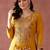women ethnic motifs embroidered regular thread work kurta with palazzos