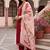 women ethnic motifs embroidered regular thread work kurta with palazzos & with dupatta