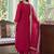women ethnic motifs embroidered regular kurta with trousers & with dupatta