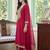 women ethnic motifs embroidered regular kurta with trousers & with dupatta