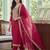 women ethnic motifs embroidered regular kurta with trousers & with dupatta