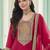 women ethnic motifs embroidered regular kurta with trousers & with dupatta