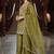 women ethnic motifs embroidered regular thread work kurta with palazzos & with dupatta