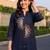 women ethnic motifs embroidered regular thread work cotton kurta with trousers