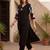 women ethnic motifs printed regular cotton kurta with trousers