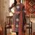 women ethnic motifs printed regular cotton kurta with trousers & with dupatta