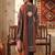 women ethnic motifs printed regular cotton kurta with trousers & with dupatta