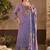women ethnic motifs embroidered regular thread work cotton kurta with trousers & with dupatta