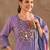 women ethnic motifs embroidered regular thread work cotton kurta with trousers & with dupatta