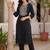 women ethnic motifs embroidered regular thread work cotton kurta with trousers