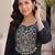 women ethnic motifs embroidered regular thread work cotton kurta with trousers