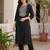 women ethnic motifs embroidered regular thread work cotton kurta with trousers