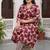 women floral printed regular cotton kurta with trousers