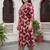 women floral printed regular cotton kurta with trousers