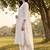 women ethnic motifs embroidered empire thread work cotton kurta with trousers & with dupatta