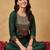 women ethnic motifs embroidered regular thread work liva kurta with trousers