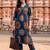 women ethnic motifs printed regular cotton kurta with trousers