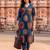 women ethnic motifs printed regular cotton kurta with trousers