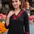 women floral embroidered regular thread work kurta with trousers