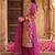 women ethnic motifs embroidered regular kurta with palazzos & with dupatta