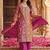 women ethnic motifs embroidered regular kurta with palazzos & with dupatta