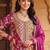 women ethnic motifs embroidered regular kurta with palazzos & with dupatta