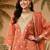 women ethnic motifs embroidered regular kurta with sharara & with dupatta