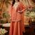 women ethnic motifs embroidered regular kurta with sharara & with dupatta