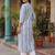 women printed regular cotton kurta with trousers